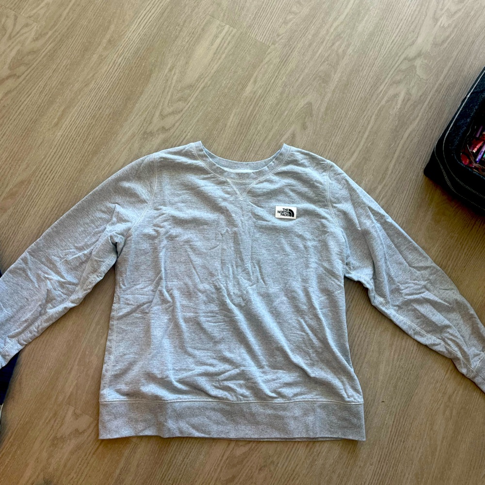 NorthFace gray crewneck